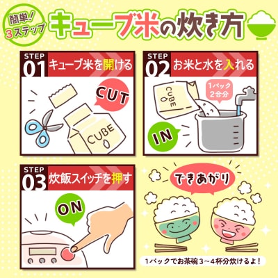 【令和7年産】山形産 無洗米キューブつや姫・雪若丸詰合せ300g×20 FZ25-899