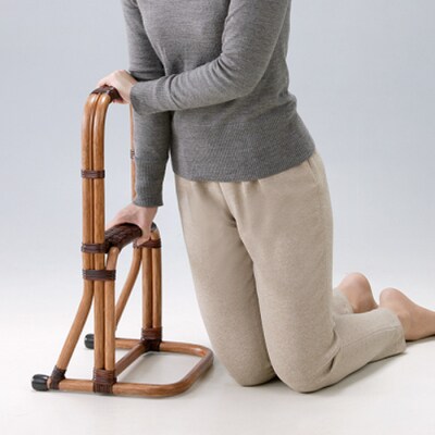 籐起立補助スタンド2段 (ブラウン) FZ25-985