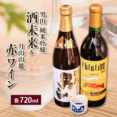 純米吟醸&赤ワイン 720ml×2本セット FZ23-234