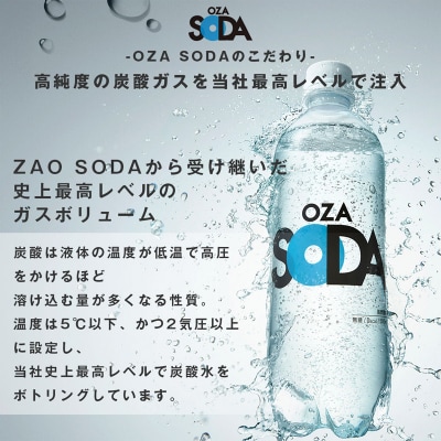 OZA SODA 強炭酸水 ラベルレス(プレーン) 500ml×48本 FZ23-630