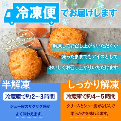 岩淵のクッキーシュー[カスタード]  8個  シュークリーム 冷凍配送 FZ26-756