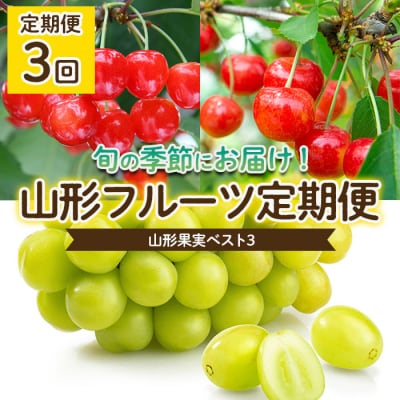 【定期便3回】山形果実ベスト3 【令和7年産】FU22-071