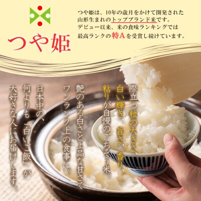  【定期便4回】山形産つや姫 精米 5kg×4回 FY26-254