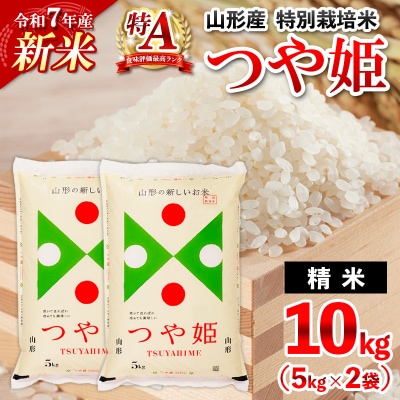 令和7年産 新米 山形産 特別栽培米 つや姫(白米)(5kg×2)【11月発送】 FZ25-082