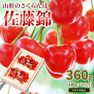 山形のさくらんぼ 佐藤錦 360g L以上 (180g×2パック) 【令和9年産】FS25-023