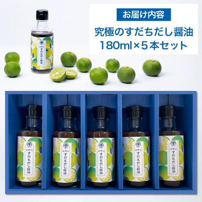 【限定100セット】旨味と酸味の黄金比「究極のすだちだし醤油」5本セット FY25-216