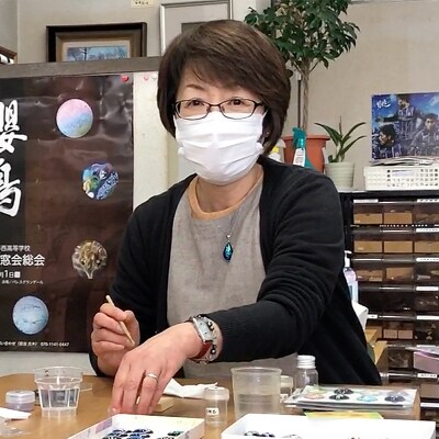 伝統工芸品 七宝ペンダントしずく 桜 FZ26-853