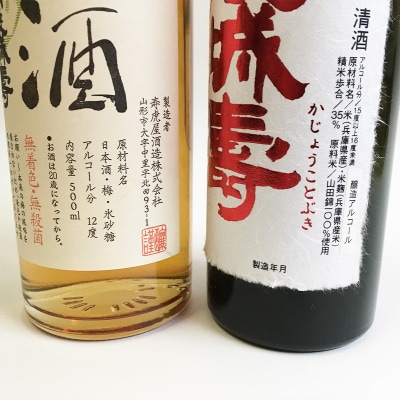 霞城寿 大吟醸・梅酒 500ml×2本セット[種友酒店] FZ24-025