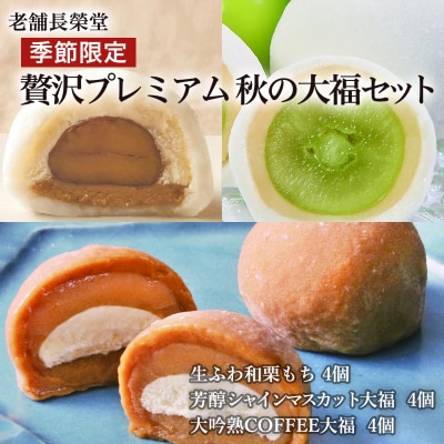 老舗長榮堂「【季節限定】贅沢プレミアム 秋の大福セット」 計12個  FZ21-947
