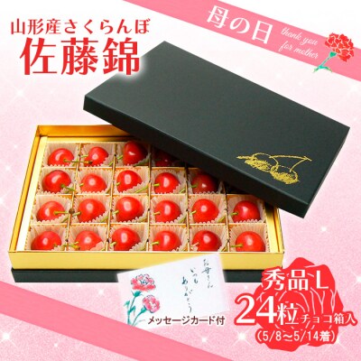 ★母の日★さくらんぼ 佐藤錦 L 24粒【令和8年産先行予約】FS25-545