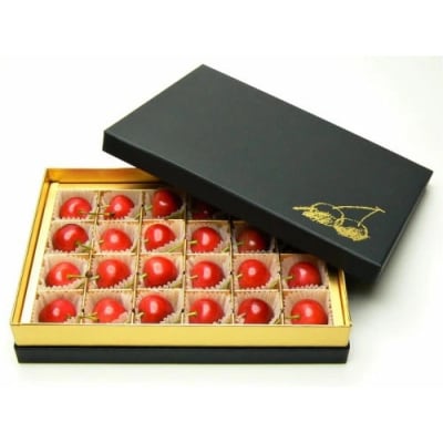 ★母の日★さくらんぼ 佐藤錦 Lサイズ 24粒チョコ箱【令和8年産先行予約】FS25-549
