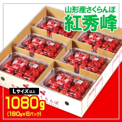 さくらんぼ 紅秀峰☆L以上 1080kg(180g×6) 【令和9年産先行予約】 FS25-555 