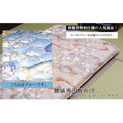 腰痛専用敷布団 片面凹凸 レギュラータイプ(ブルー) FY23-329