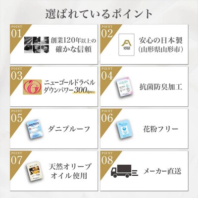 ニューゴールドラベル ダウン 85%羽毛布団[ダブルロング] FZ23-189