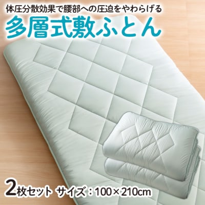 【日本の極み】多層式敷ふとん 2枚セット  FZ23-346