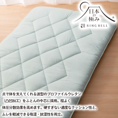 【日本の極み】プロファイル入り羊毛混敷ふとん  FZ23-295