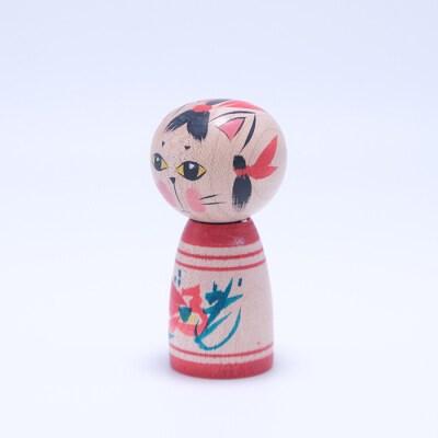 おとぼけ猫こけし 2寸 [梅木直美作]  FZ23-519