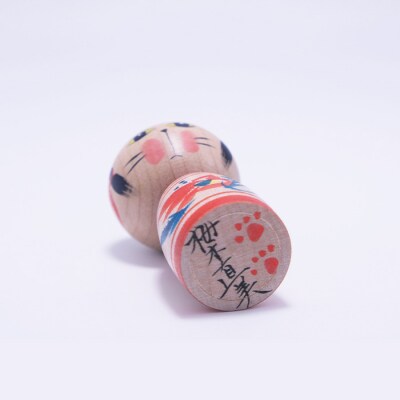 おとぼけ猫こけし 2寸 [梅木直美作]  FZ23-519