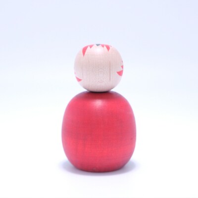 肩車だるまと猫こけし [梅木直美作]  FZ23-523