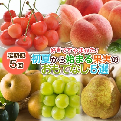 【定期便5回】好きです山形!初夏から始まる果実のおもてなし 5選【令和8年先行予約】FS25-100