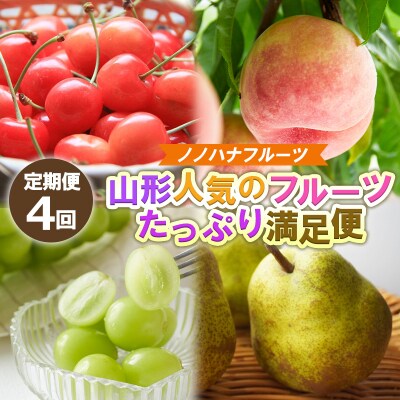 【定期便4回】ノノハナフルーツ 人気のフルーツ たっぷり満足便【令和8年産先行予約】FS25-071