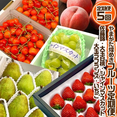 【定期便5回】やまがた 煌めきフルーツ定期便【令和8年産先行予約】FU23-845 