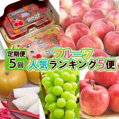 【定期便5回】フルーツ人気ランキング5便 【令和8年産先行予約】FS25-619 