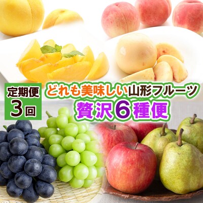 【定期便3回】どれも美味しい山形フルーツ贅沢6種便【令和8年産先行予約】FS24-517