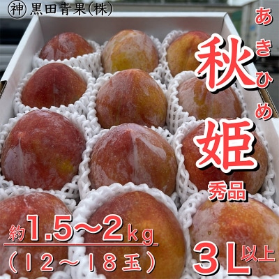 山形県産 秋姫(あきひめ) 秀品 3L以上 約1.5～2kg【令和8年産先行予約】FU23-443 