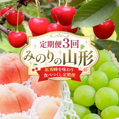 【定期便3回】みのりの山形～紅秀峰を味わう食べつくし定期便～ FY23-907