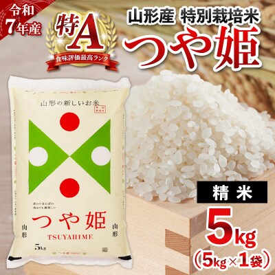 令和7年産 山形産 特別栽培米 つや姫 5kg 精米 FY25-489