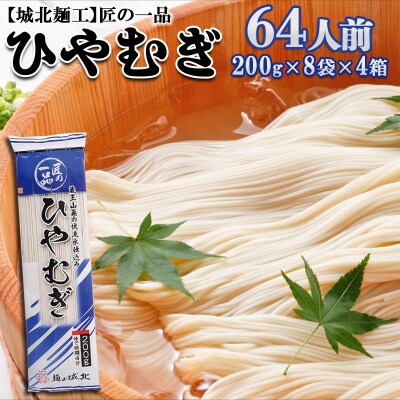 【城北麺工】匠の一品 ひやむぎ 32袋(64人前) FZ22-730