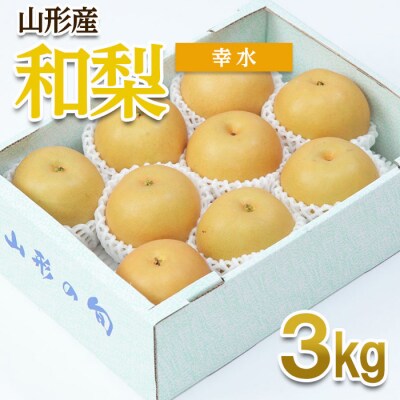 山形産 和梨(幸水) 秀 3kg(6～12玉) 【令和8年産】FU22-012