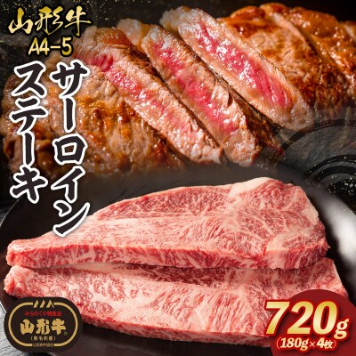 山形牛A4-5 サーロインステーキ 180g×4枚 FY26-013