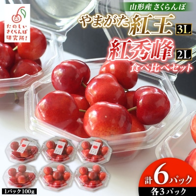 やまがた紅王 紅秀峰 食べ比べセット 計6パック FY26-044