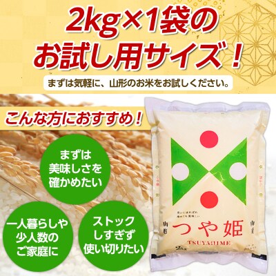 山形産 つや姫(精米) 2kg FY26-071