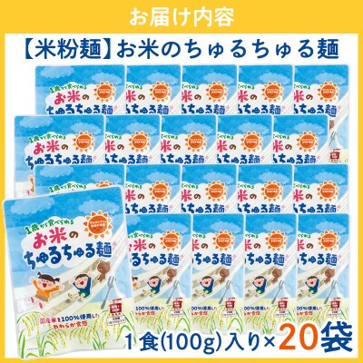 【米粉麺】お米のちゅるちゅる麺 100g×20袋 FY26-114