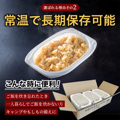 やまがた玄米パックごはん 150g×3個 (つや姫) ラベルレス FY26-167