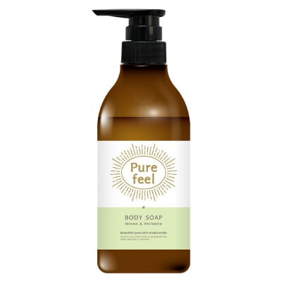 ピュアフィール グリーン&ヴァーベナ 本体 480ml×15個 ケース|13_dis-191501