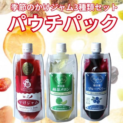 定番のかけジャムパウチパック3種類セット