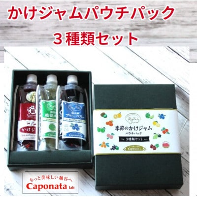 定番のかけジャムパウチパック3種類セット