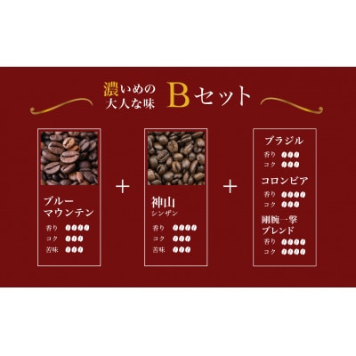 【ブルーマウンテン No.1入り!】 贅沢な飲み比べ 10g×13袋 5種の高級コーヒー Bセット