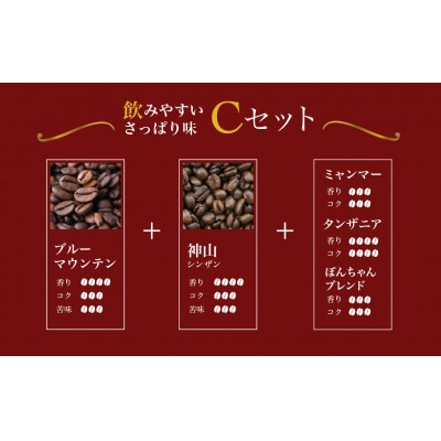 【ブルーマウンテン No.1入り!】 贅沢な飲み比べ 10g×13袋 5種の高級コーヒー Cセット