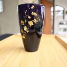 タンブラー 青 純金箔 天然木 軽量 ギフトBOX入り