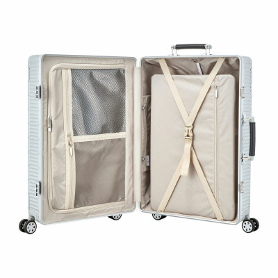 本格アルミ製　スーツケース　ハピタスプラス　HPL1158-M シルバー　Mサイズ