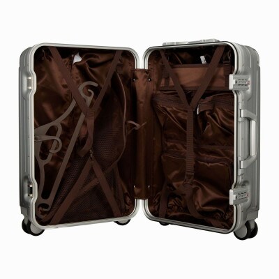 静音キャスターアルミ調スーツケース　トライデント　TRI1030-48 シルバー　Sサイズ