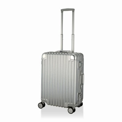 静音キャスターアルミ調スーツケース　トライデント　TRI1030-52 シルバー　Mサイズ