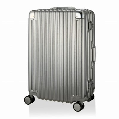 静音キャスターアルミ調スーツケース　トライデント　TRI1030-60 シルバー　Mサイズ