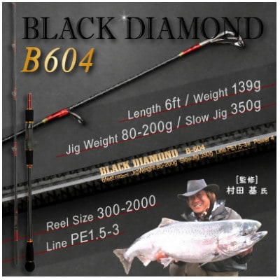 ウォーターランド ジギングロッド ブラックダイヤモンド ベイトロッド B604 村田基監修