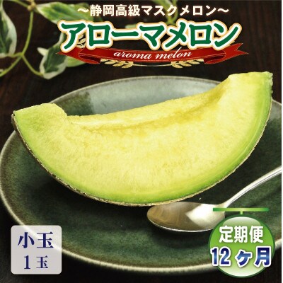 【毎月定期便】アローマメロン(小玉) 1玉入　全12回